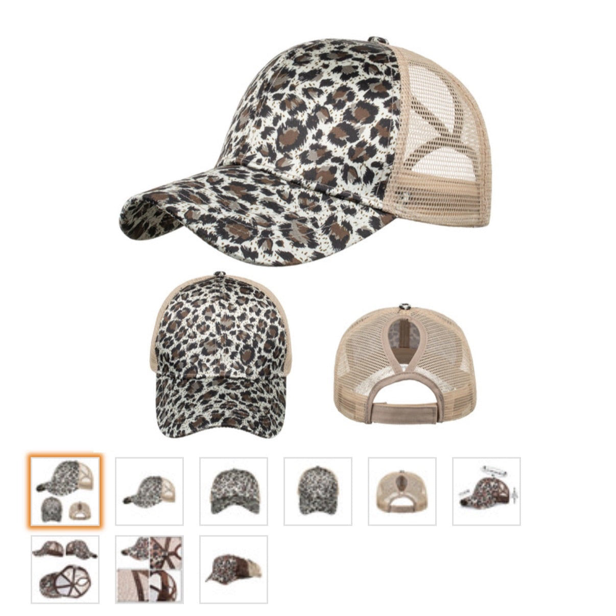 OG Palm Tree Cowboy Leopard Embroidered Hat